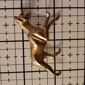 Boxer Brooch Gold Plated Signed Boucher MCM